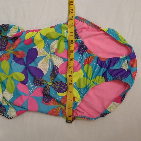 Swimsuit colorful flowered one piece - Picture 11 of 14